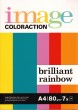 Krāsains papīrs A4 Image Coloraction brilliant rainbow 80g, 7 krāsas x 10 loksnes 