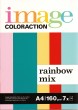 Krāsains papīrs A4 Image Coloraction brilliant mix 160g, 7 krāsas x 10 loksnes 